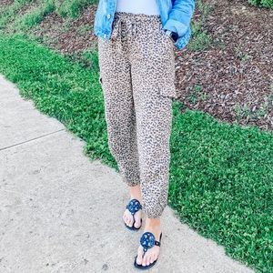 Aerie Leopard Print Joggers